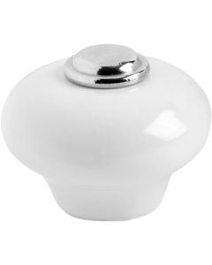 409-32 Perilla - Porcelana / Níquel plateado