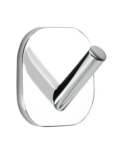 Solid 1 – Percha / Instalación sin taladros - Paquete de 2 - Cromo