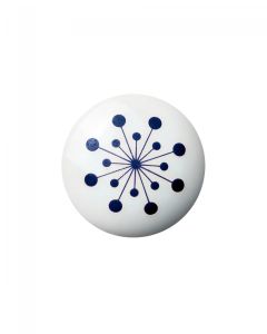 Flower Porcelana Perilla / Percha - Azul