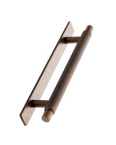 Manor Manilla Con Placa Trasera - Latón Antiguo