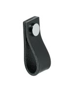 Lopp Manilla - Cuero negro / Cromo pulido 