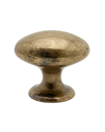 Oval Knob - Antique Brass