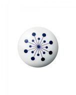 Flower Porcelana Perilla / Percha - Azul