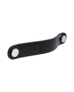 Loop Round Manilla - Cuero negro / Cromo pulido