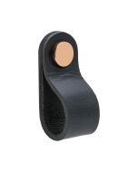 Loop Round Perilla - Cuero negro / Cobre pulido